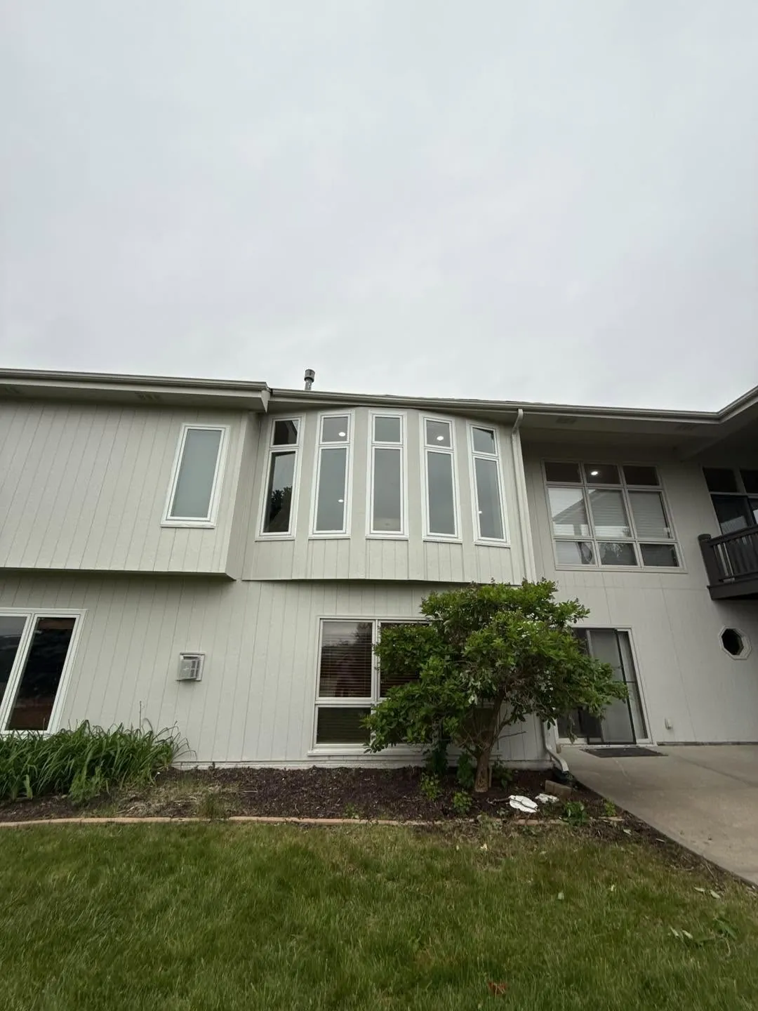 Double-hung windows installed in a traditional home